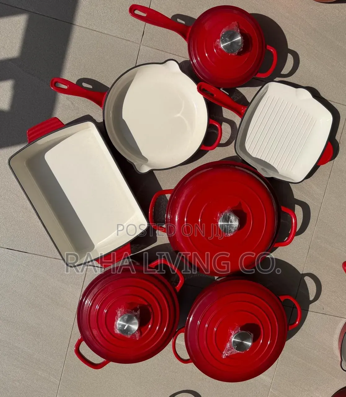 11-Piece Enamel Cast Iron Cookware Set | Premium Non-Stick Pots