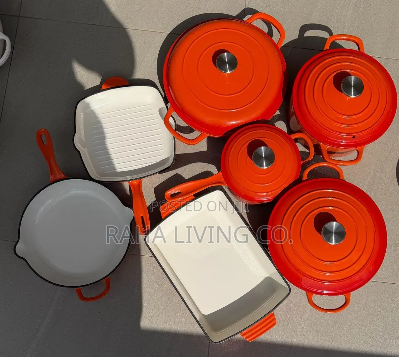 11-Piece Enamel Cast Iron Cookware Set | Premium Non-Stick Pots