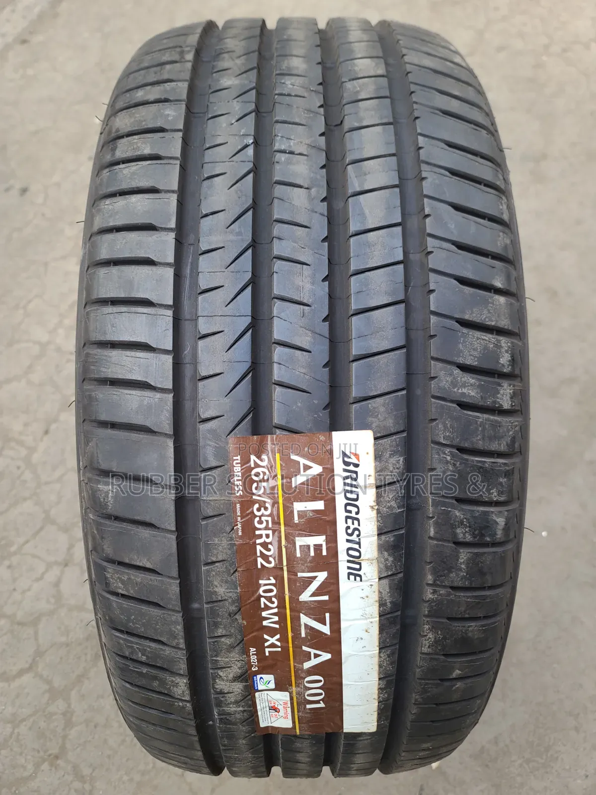265 /35 R22 Bridgestone Tyres 102w Xl Alenza