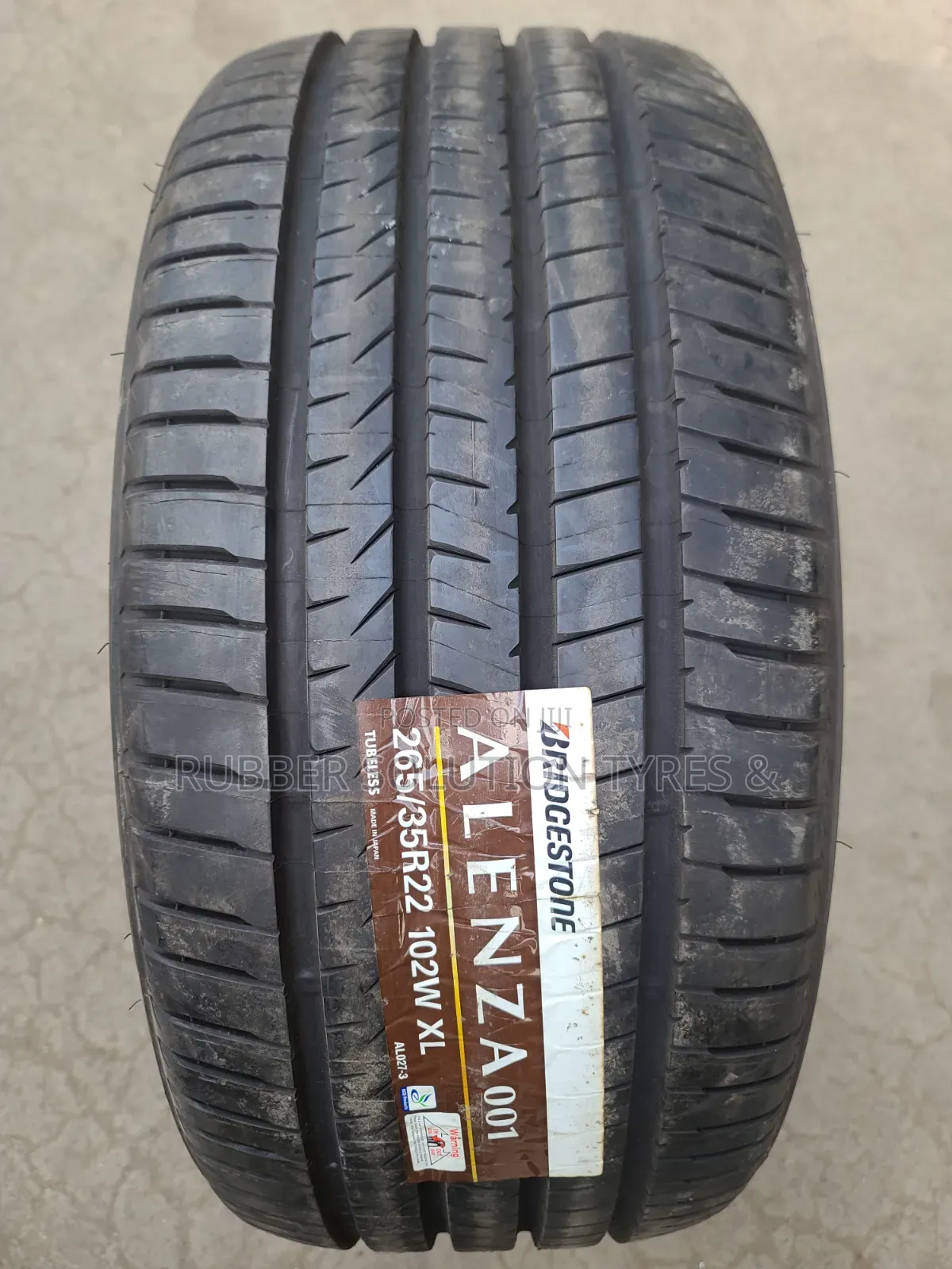 265 /35 R22 Bridgestone Tyres 102w Xl Alenza