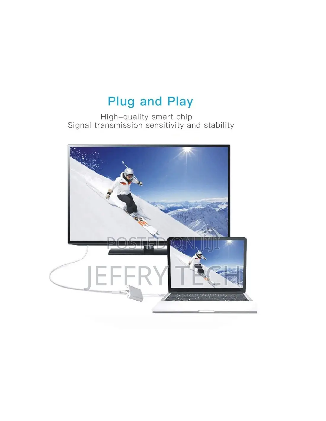 USB 3.1 Type C to VGA Female Adapter Cable for Macbook 12 Inch Chrome