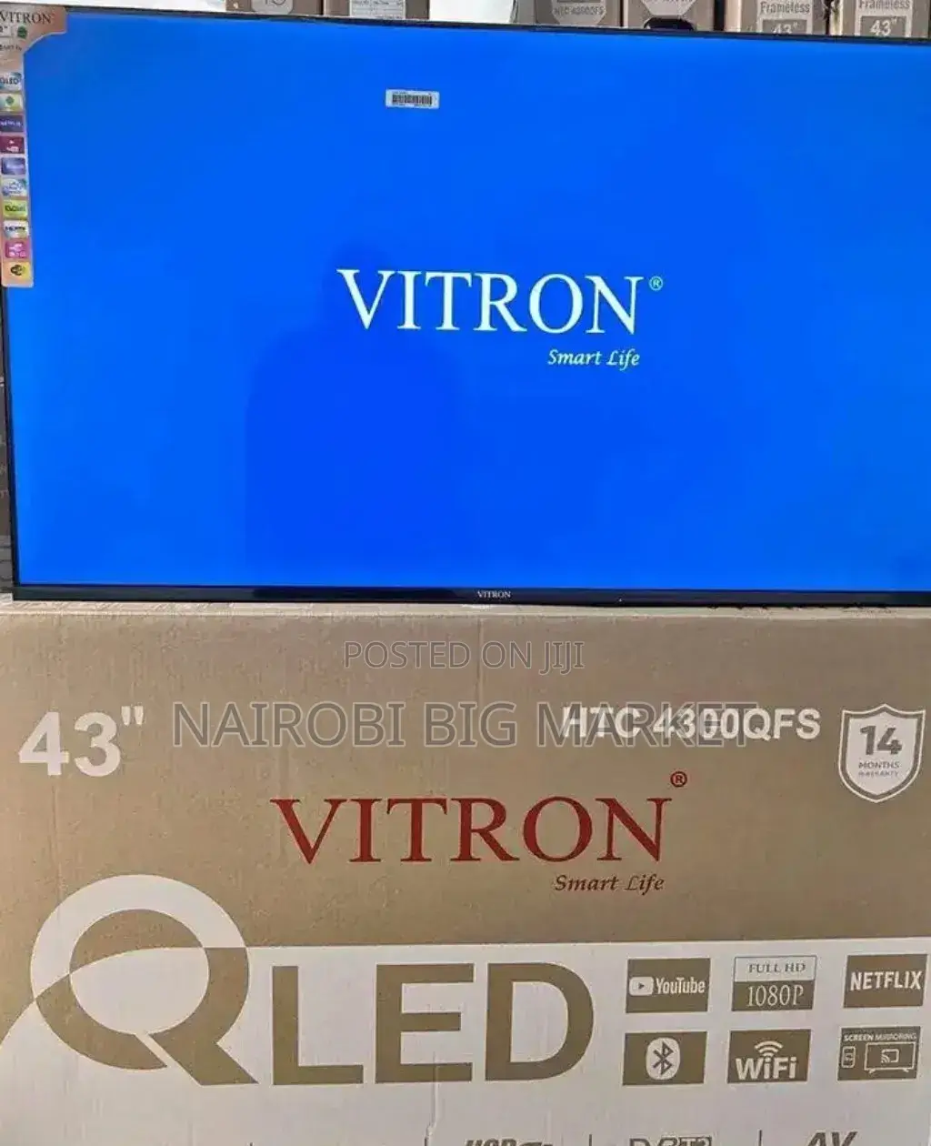 WiFi USB Qled Vitron 43 Inch Television