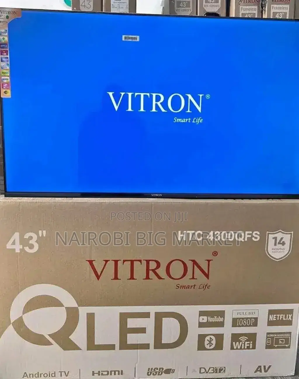 WiFi USB Qled Vitron 43 Inch Television