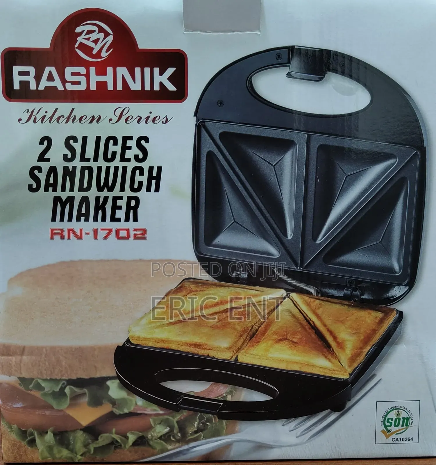 Rashnik 2 Slices Sandwich Maker for Home Use/ Office Use