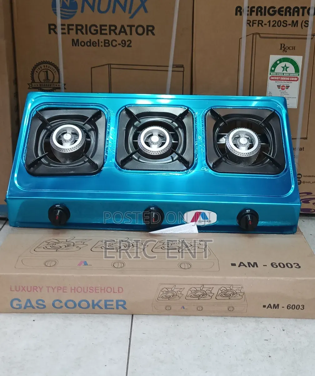 Amaze Stainless Steel 3 Burner Table Top Gas Stove