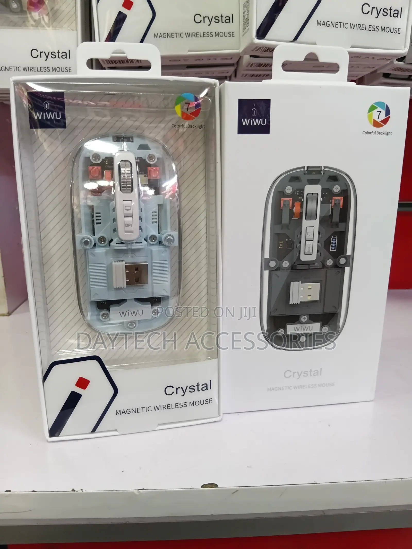WiWU Crystal Transparent Magnetic Wireless Mouse.