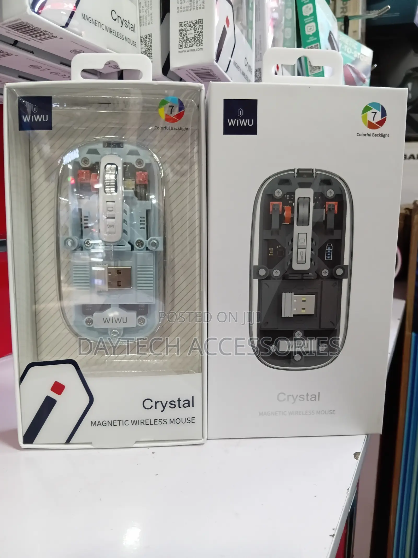 WiWU Crystal Transparent Magnetic Wireless Mouse.