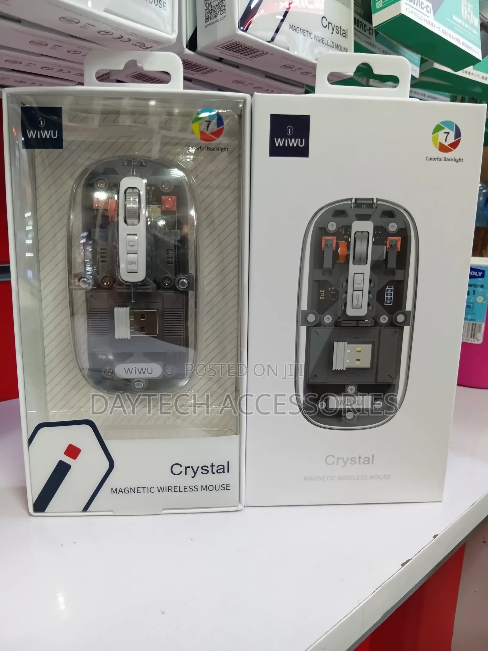 WiWU WM105 Crystal Magnetic Transparent Wireless Mouse.