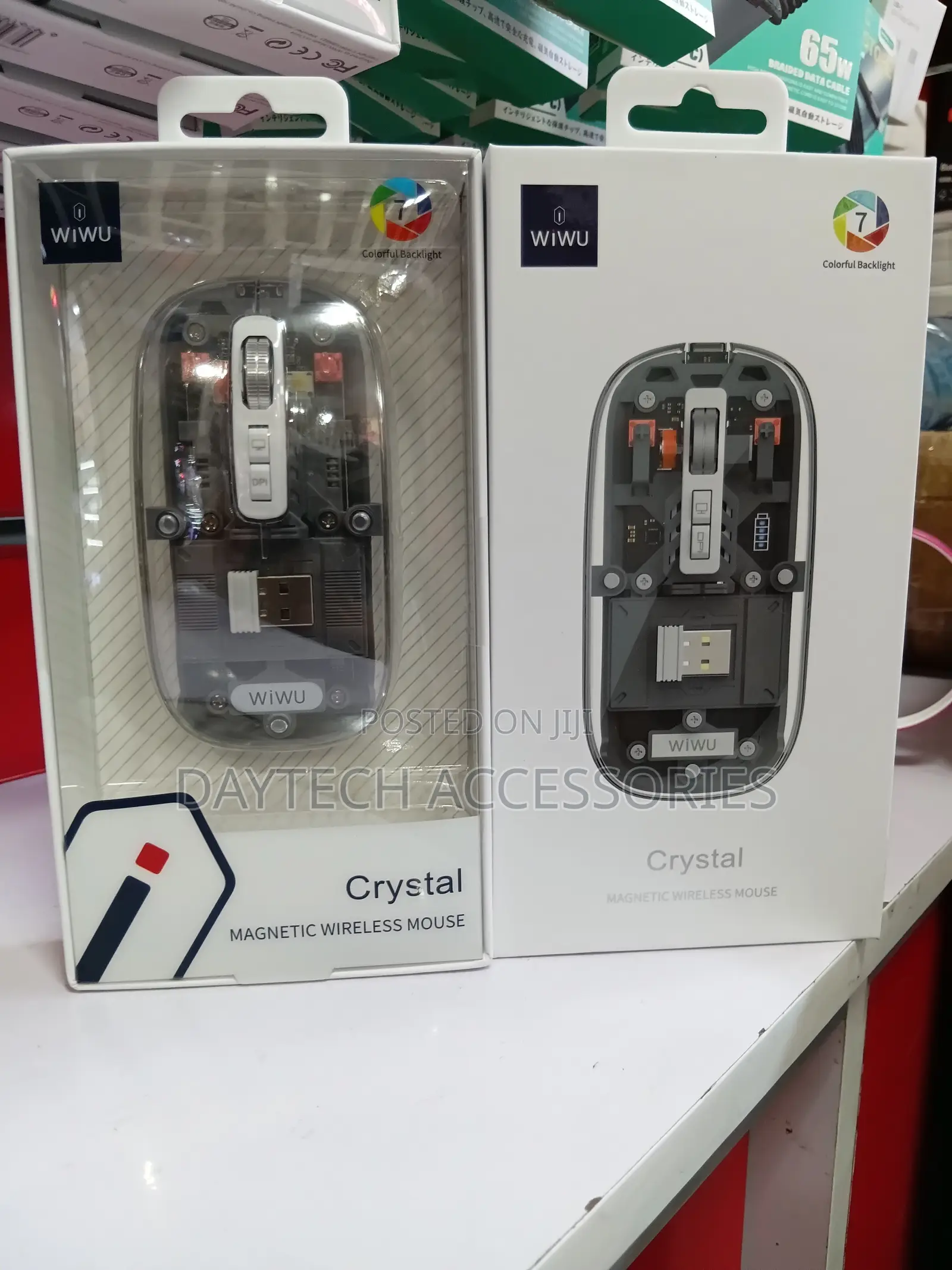 WiWU WM105 Crystal Magnetic Transparent Wireless Mouse.