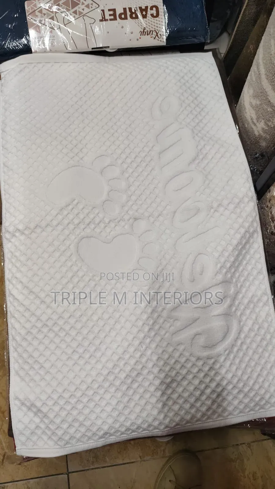 White Cotton Hotel Bathroom Mats