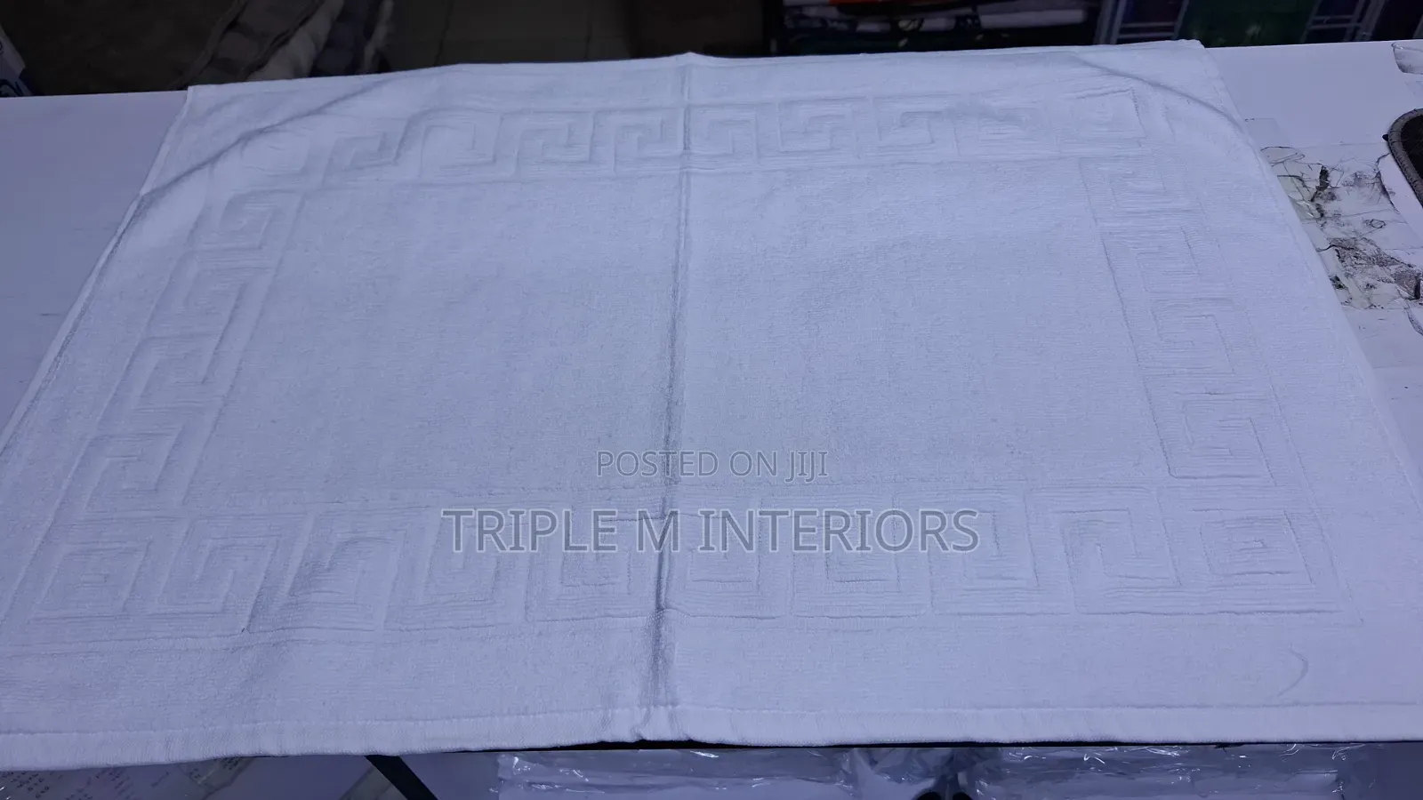 White Cotton Hotel Bathroom Mats