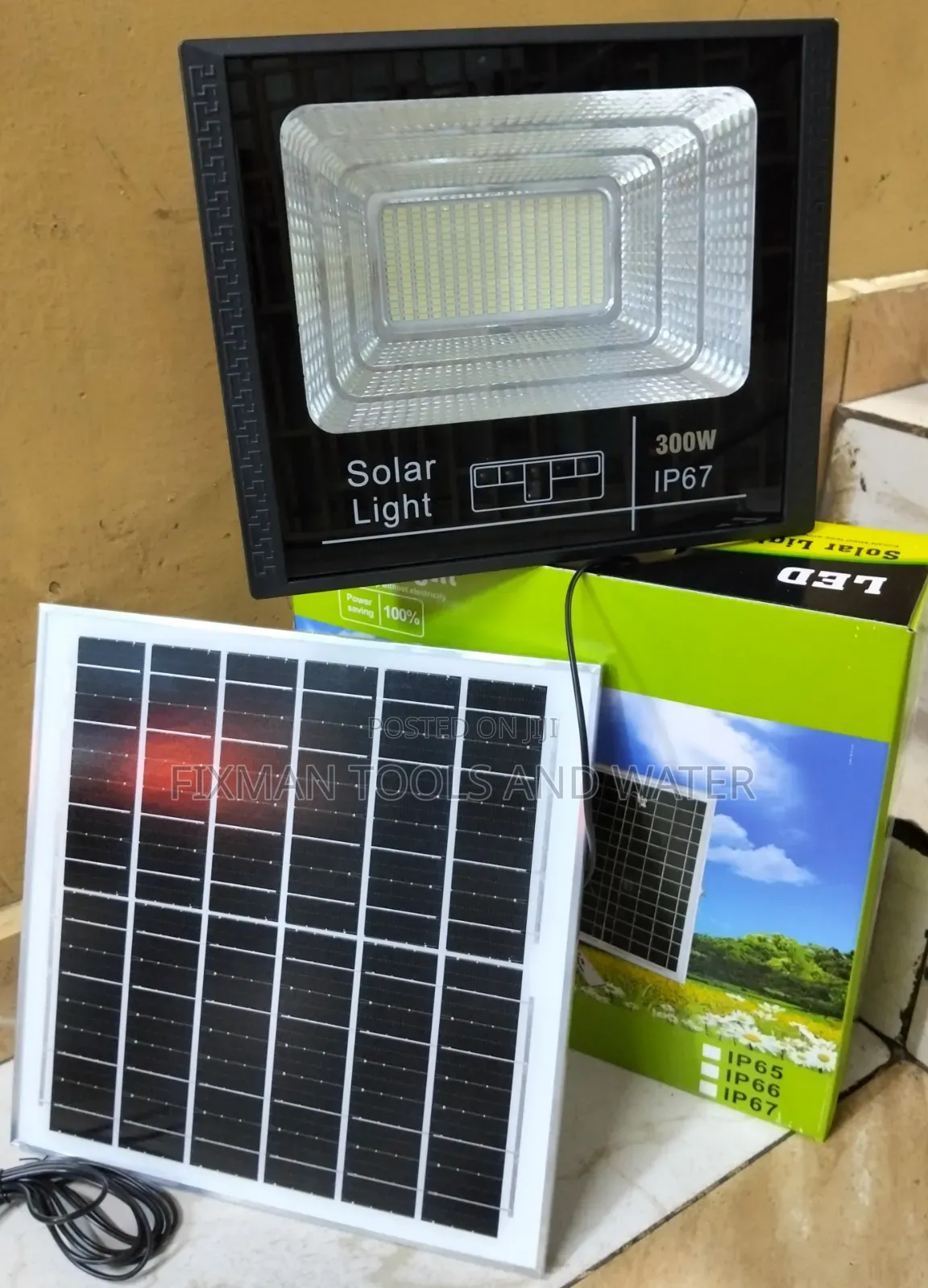 Solar Security Floodlight 300 Watts With 16 HRS Discharge