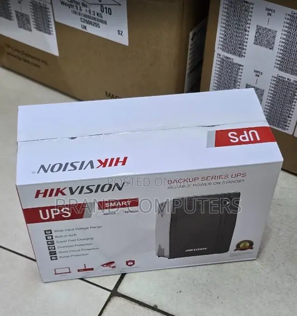 Hikvision Backup Ups With Avr Surge Protection Ds‐Ups1000 1000va /600w