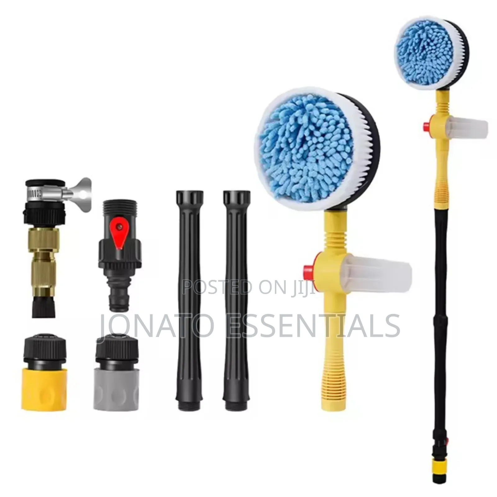 360 Rotating Car Wash Brush With Soap Dispenser Extension Rod