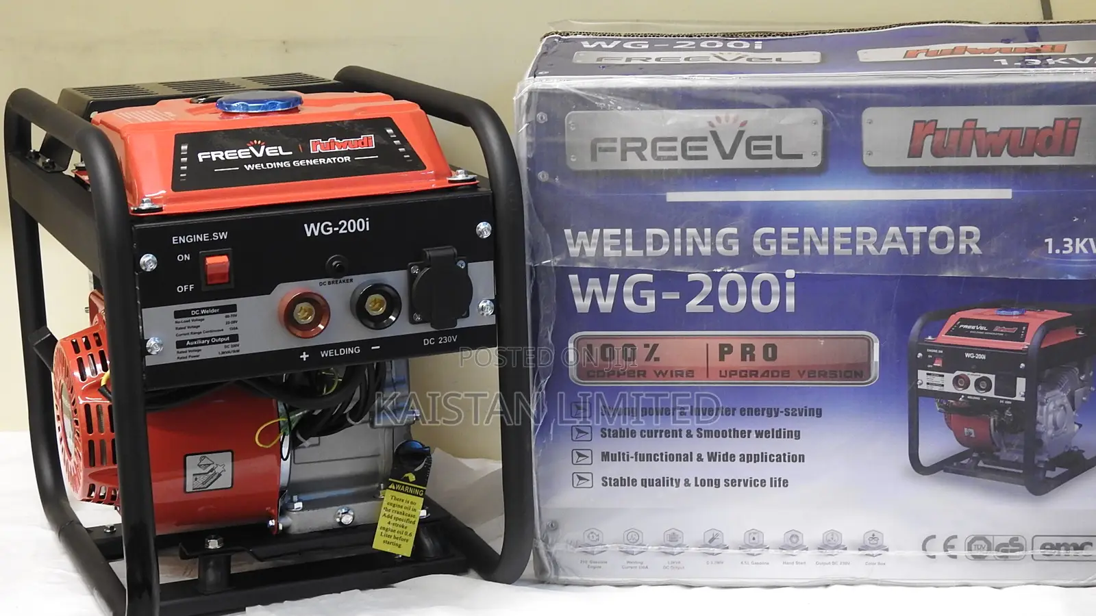 FREEVEL WG200 Petrol Welding Generator 120A Heavy Duty