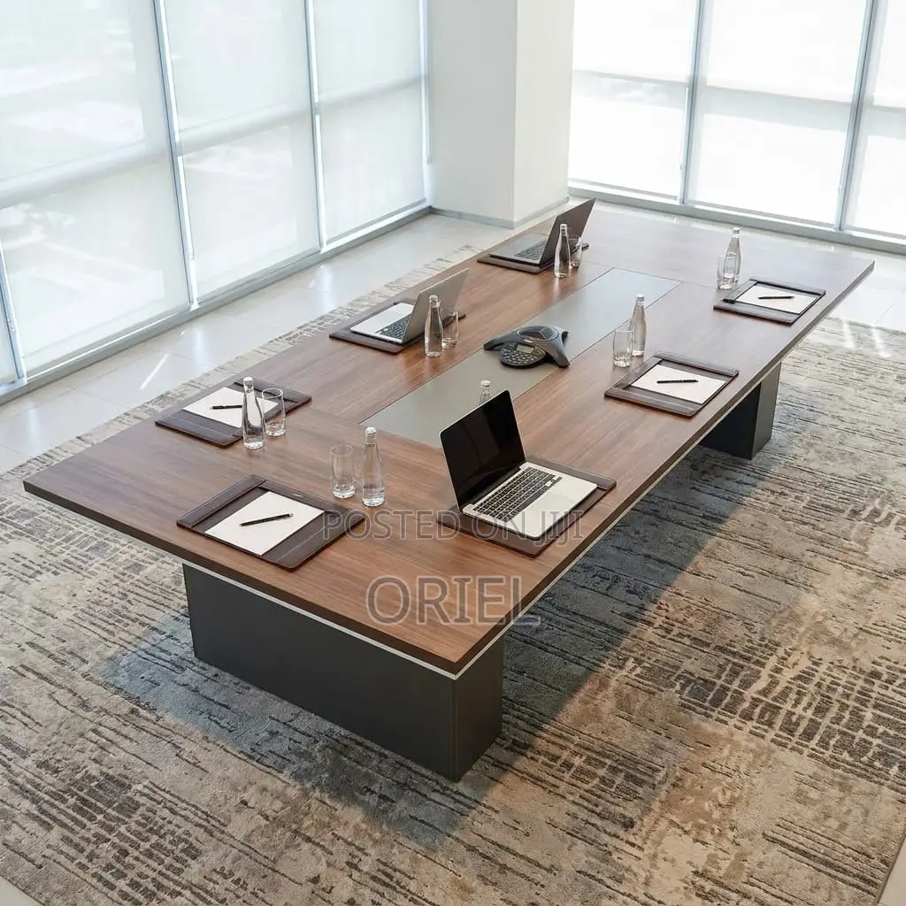Office Boardroom Table : Executive 3-Meter Walnut Conference Desk