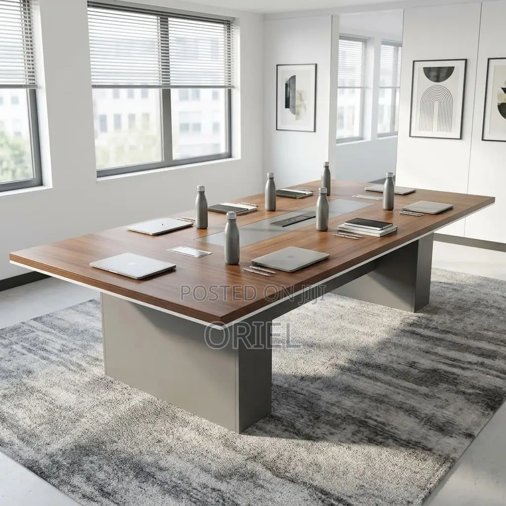 Office Boardroom Table : Executive 3-Meter Walnut Conference Desk