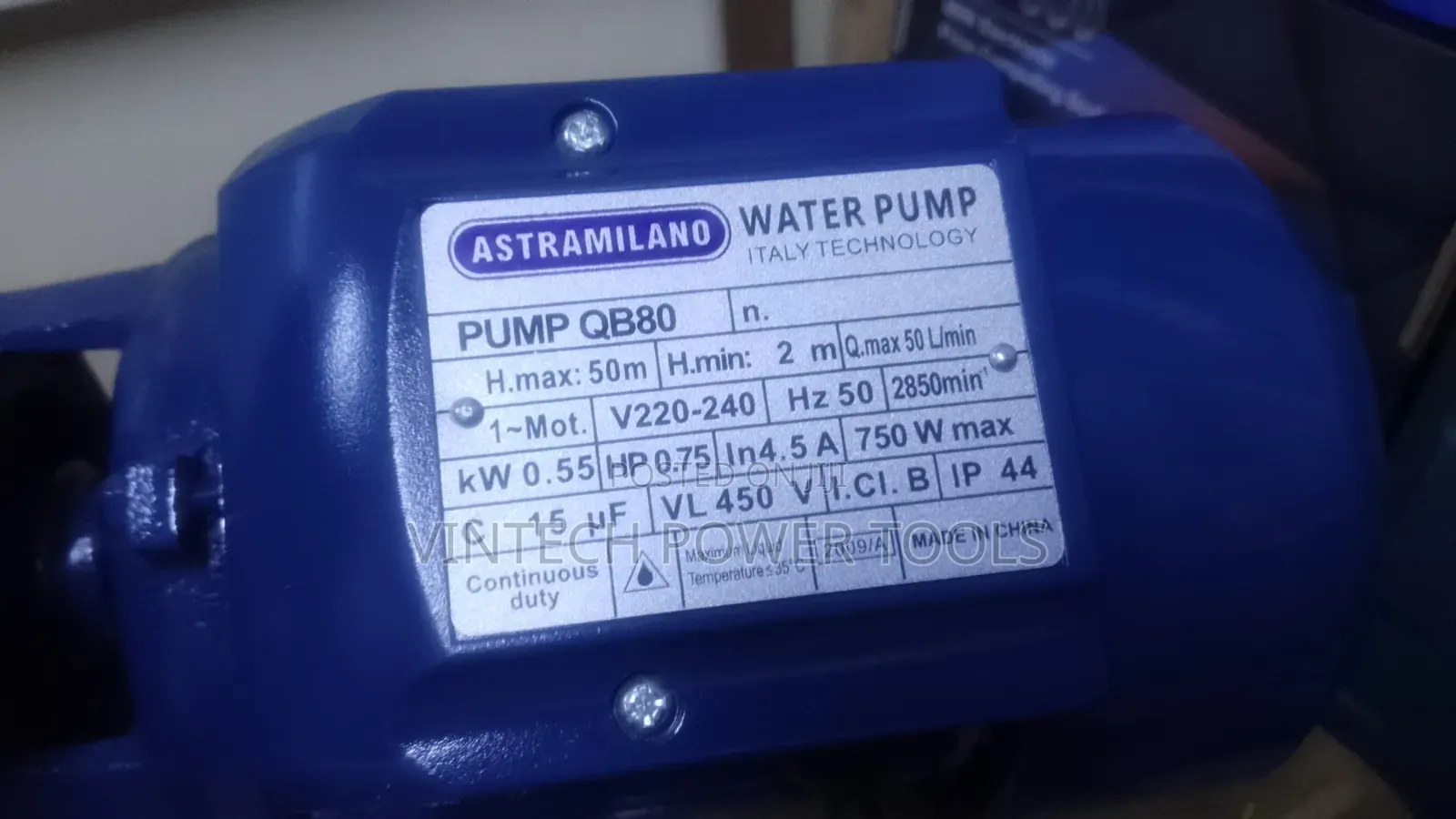 Astramilano Booster Pump 0.75 HP