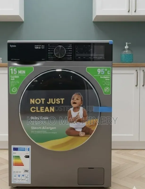 Syinix 12kg Front Load Washing Machine Fully Automatic Wash Spin