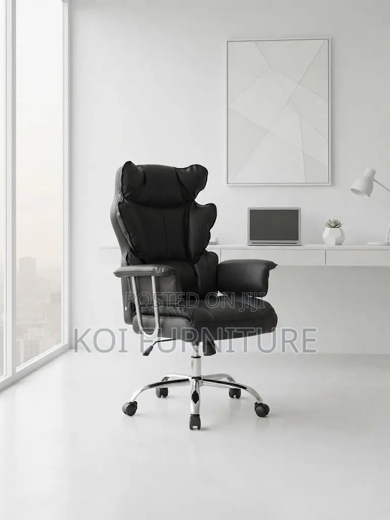 Office Chairs; Executive High Back Leather Seat With Butterly Backrest