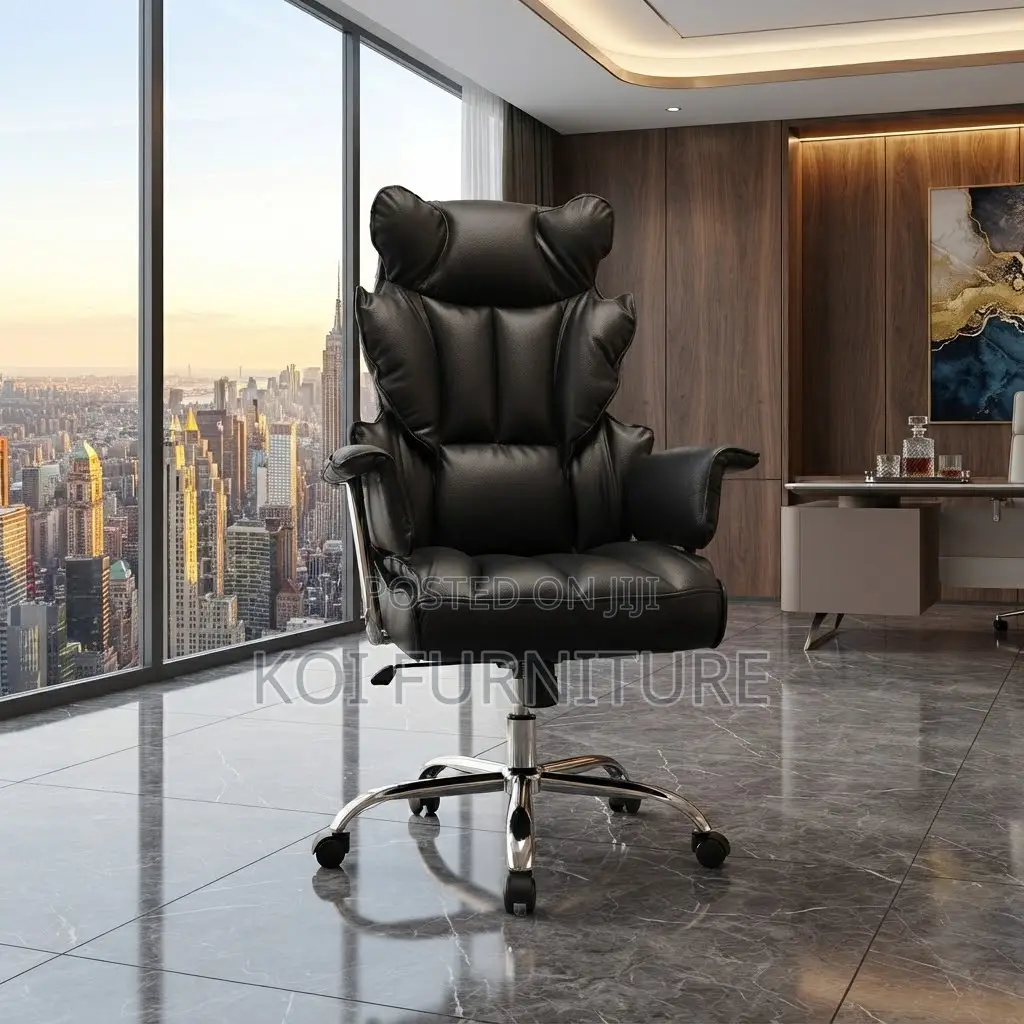 Office Chairs; Executive High Back Leather Seat With Butterly Backrest