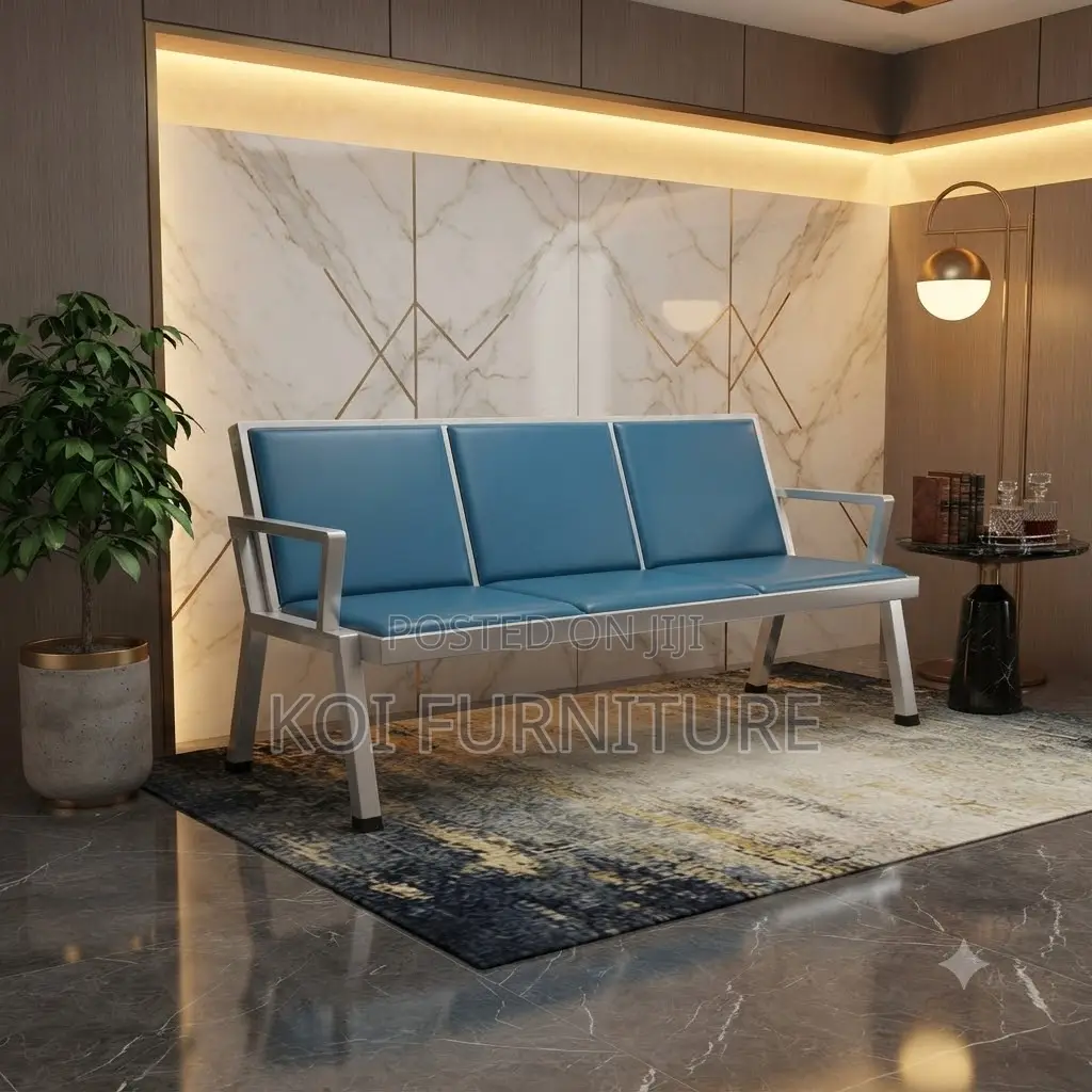 Office Bench; Three-Person Airport and Cinema Public Waiting Bench