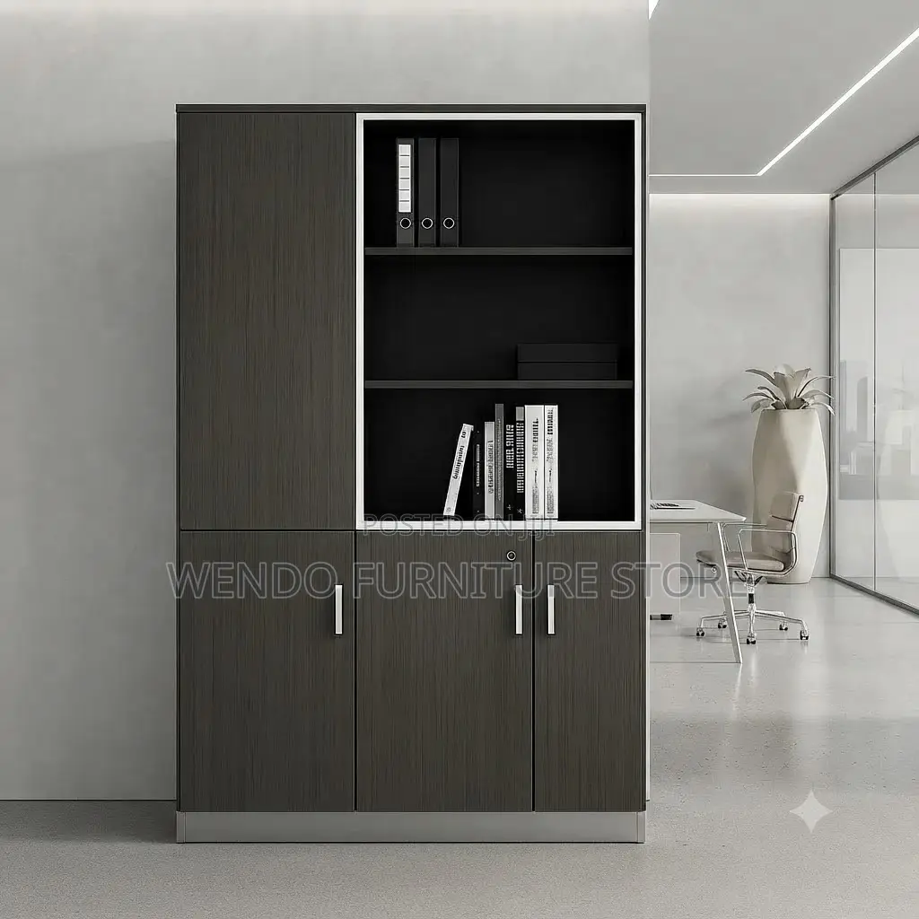 Office Cabinet; Three Doors Wooden Executive Document Storage Cabinet