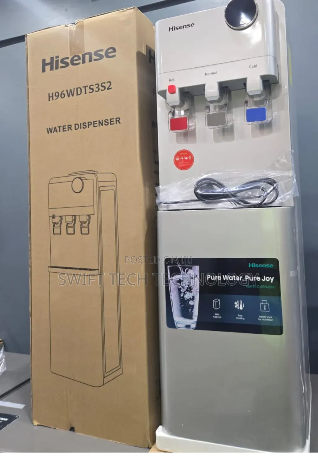 Hisense 3Taps Hot,Normal and Cold Water Dispenser- Silver