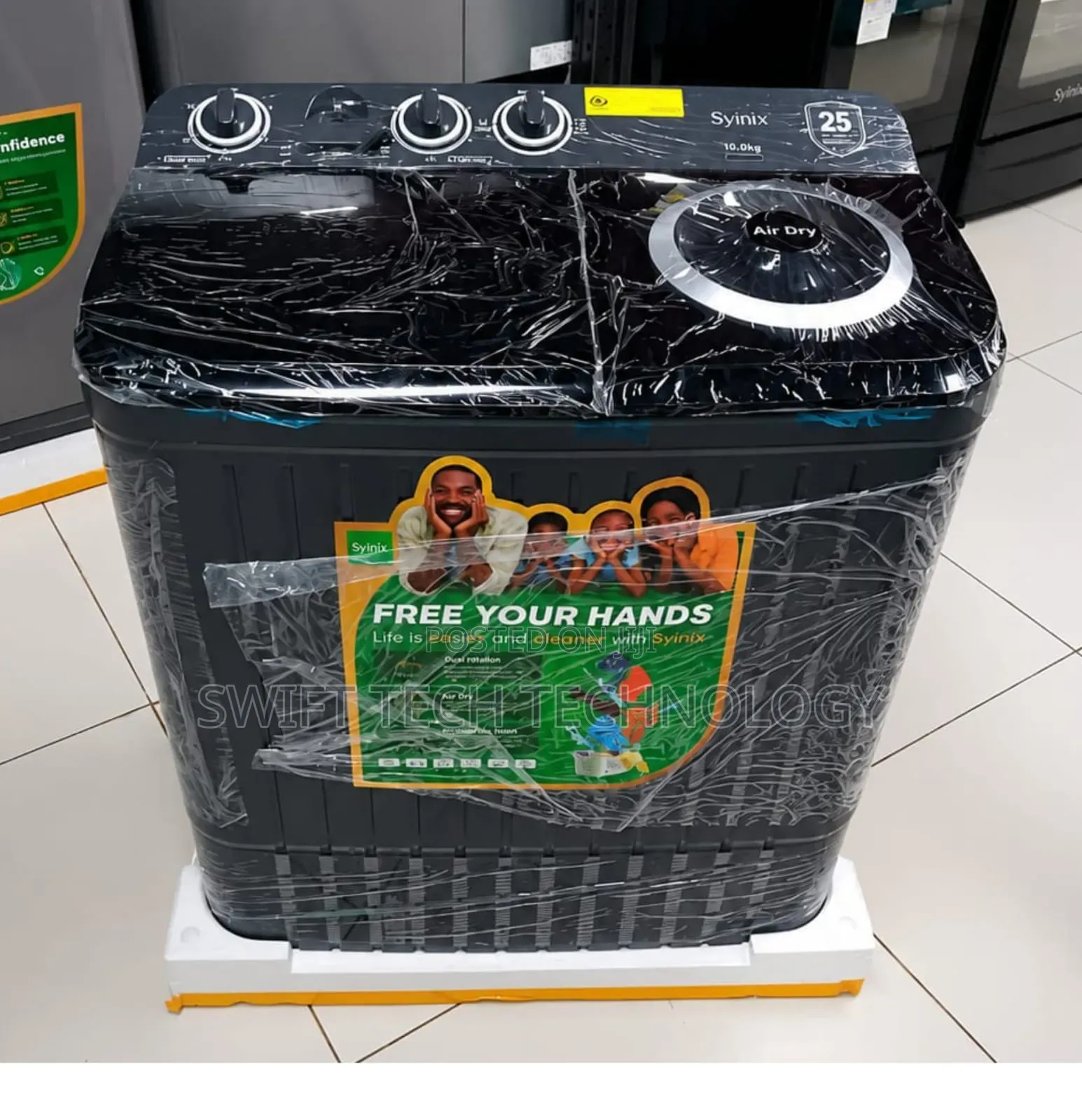 Syinix 10kgs Semi Automatic Twin Tub Top Load Washing Machine