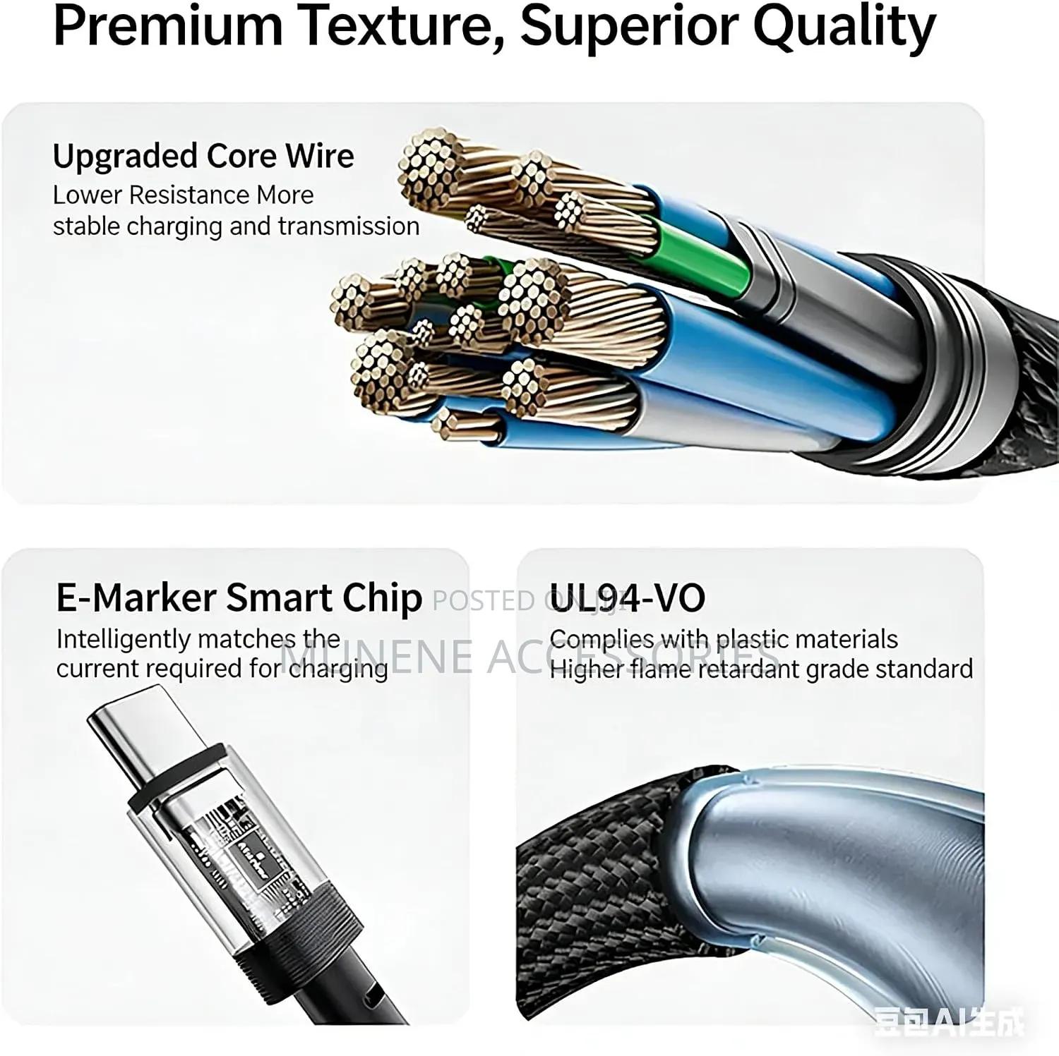 C to USB-C Cable 8 Inch, 240W PD Fast Charging Type-C Data Transfer