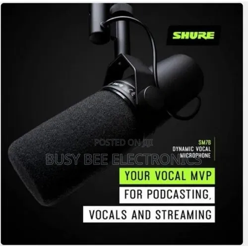Shure SM7B Dynamic Studio Vocal Microphone.