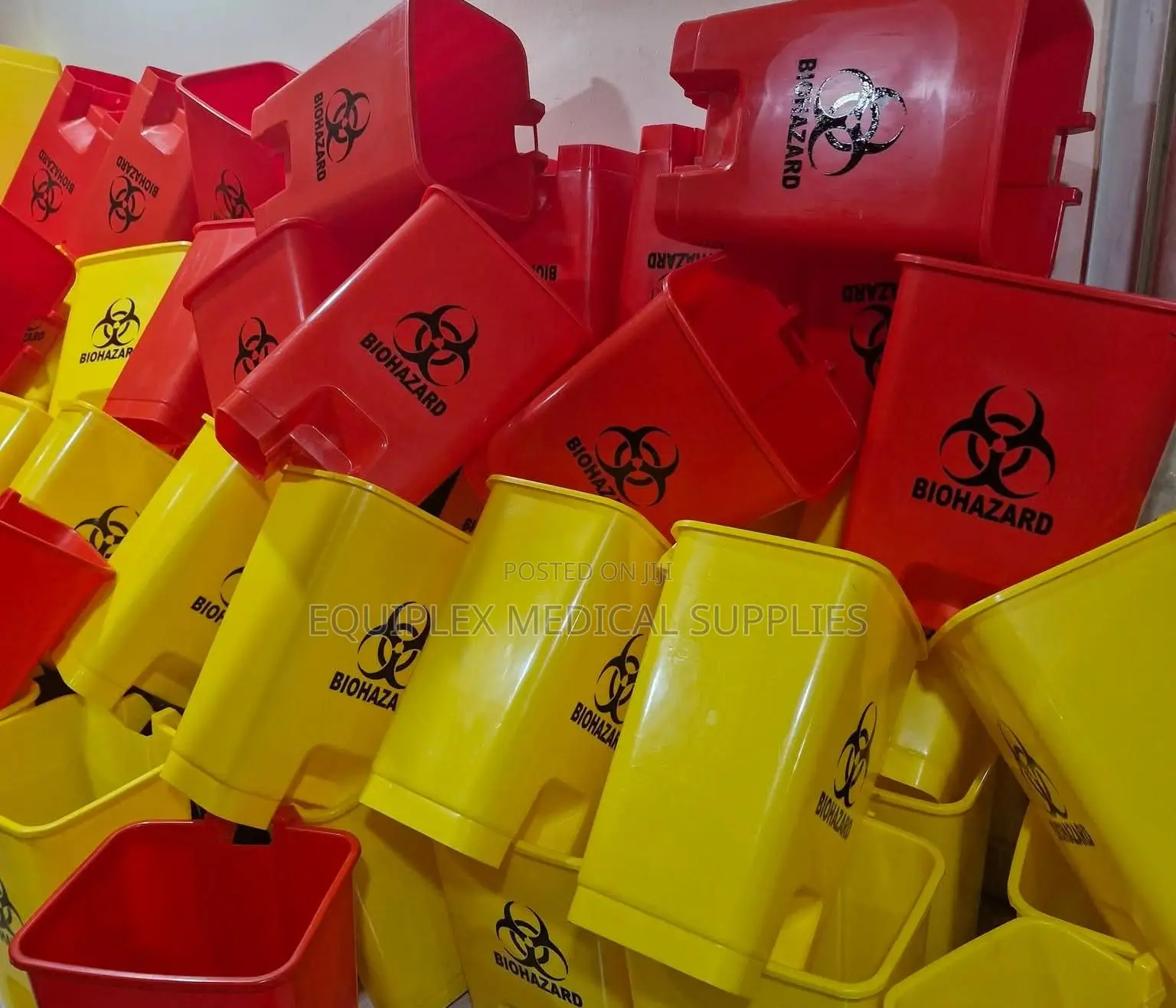 Biohazard Pedal Bins (30L Bins | Black, Red, and Yellow)