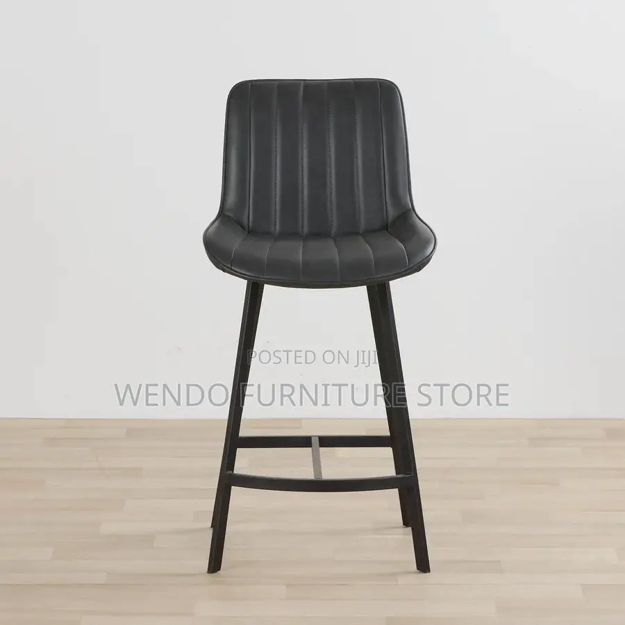 Barstools; Leather Counter Reception Non Swivel Barstool