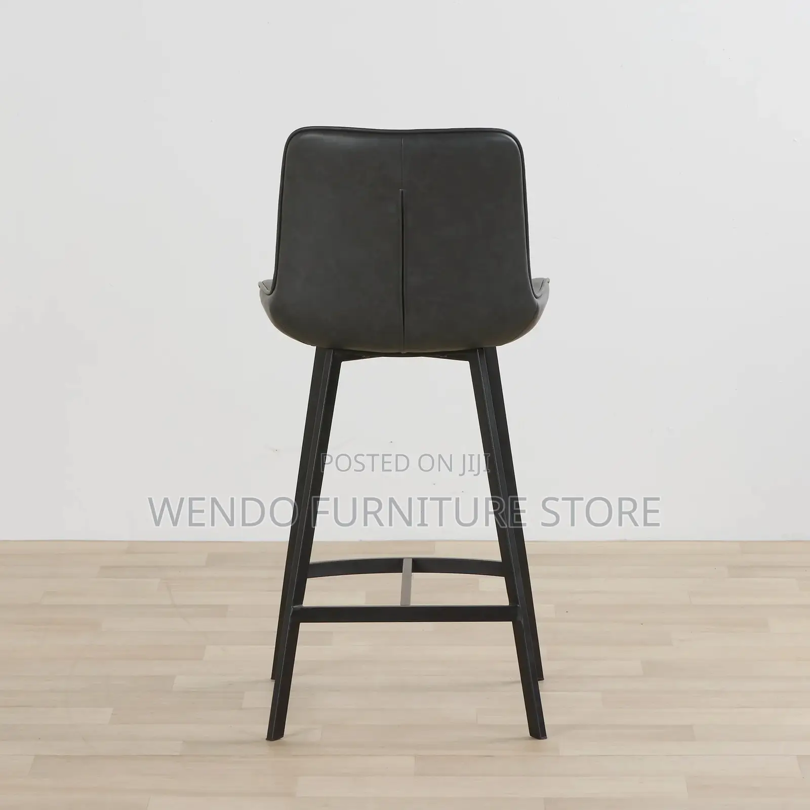 Barstools; Leather Counter Reception Non Swivel Barstool