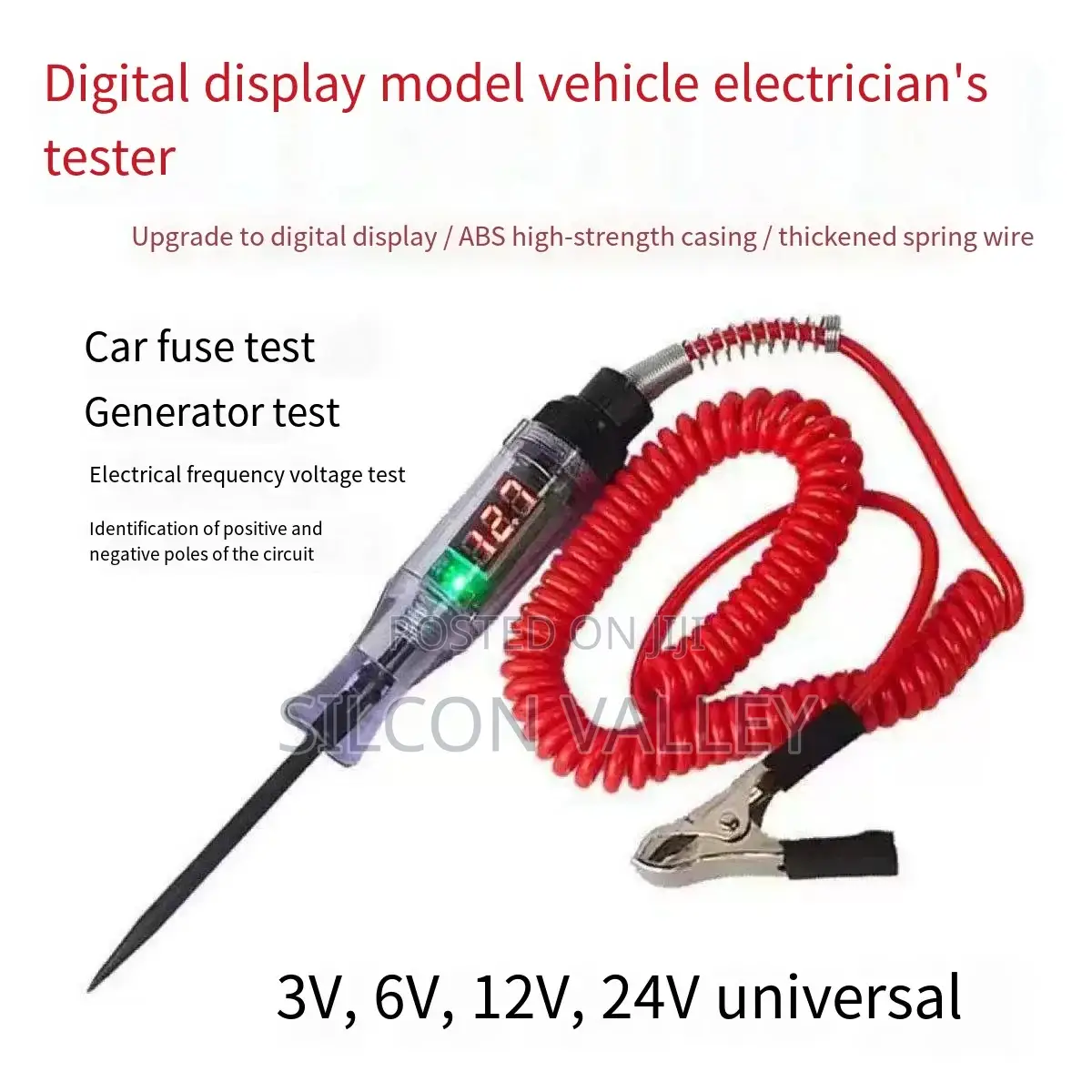 Auto Voltage Circuit Tester DC Digital Display Long Probe Pen