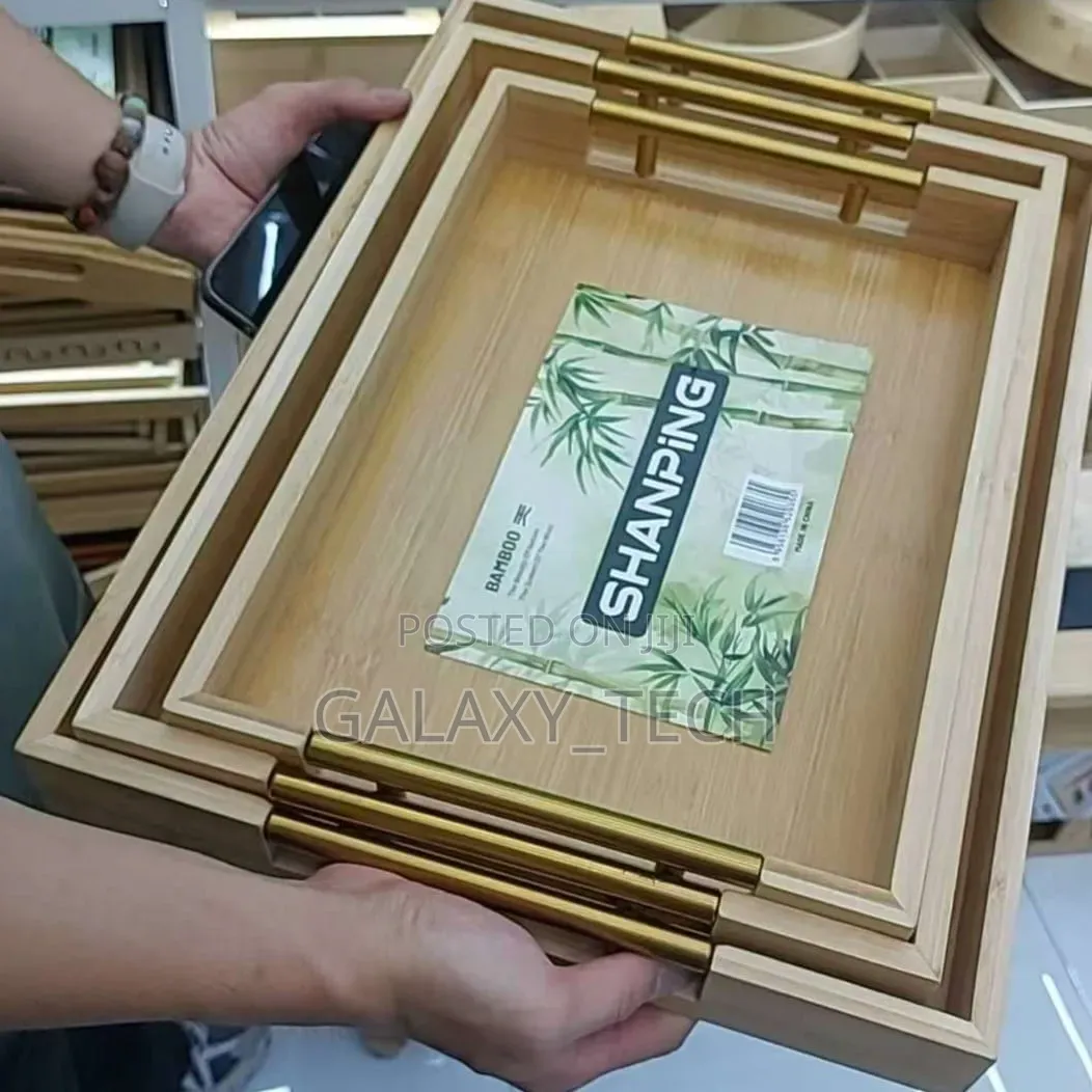 3pcs Set Bamboo Food Storage Trays