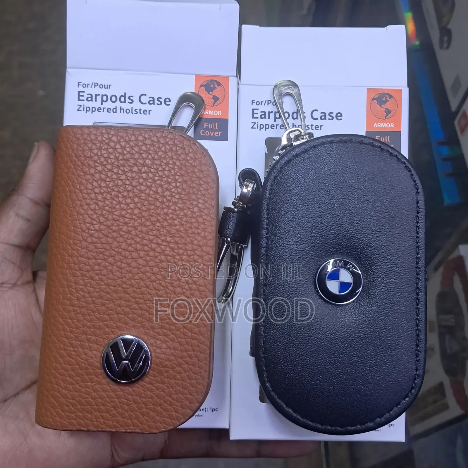 Stylish PU Leather Car Key Cover Case