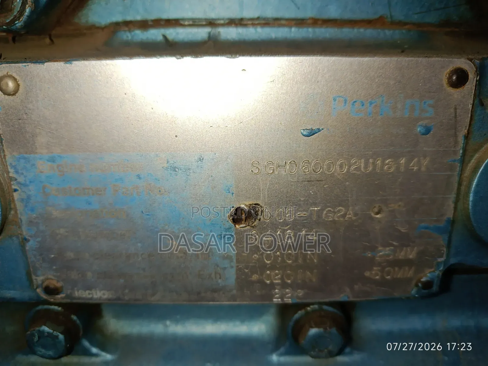 250/265kva Perkins Generator, 2000series