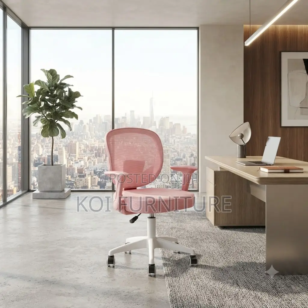 Office Chairs; Pink Recliner Fabric Ergonomic Office Chairs