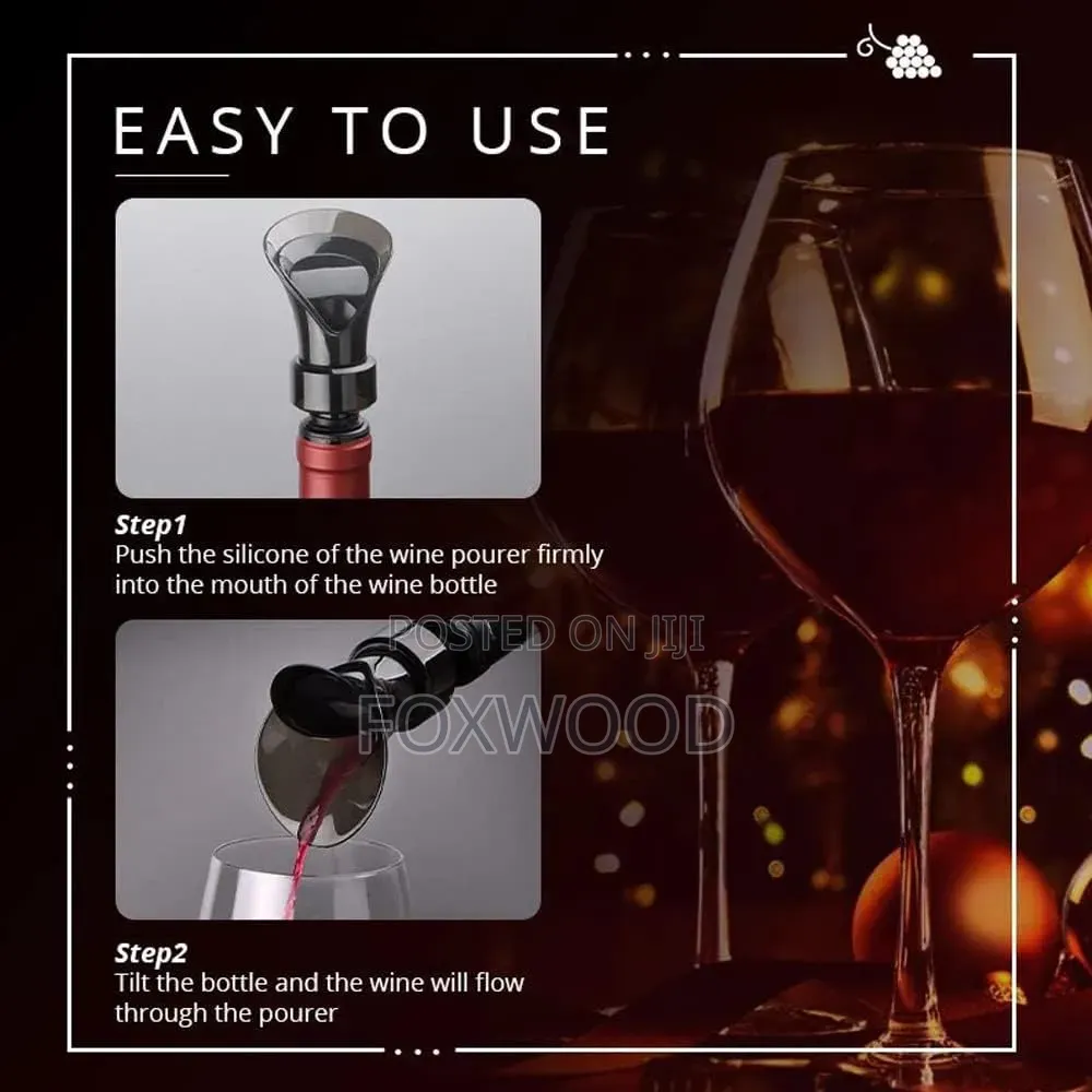 2 in 1 Red Wine Stopper Funnel Flower Shape Pouring