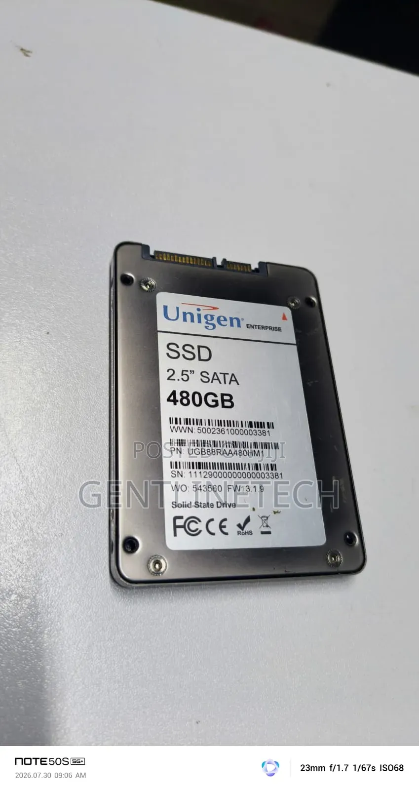 Unigen Orion SATA III 480GB SSD – Internal Drive