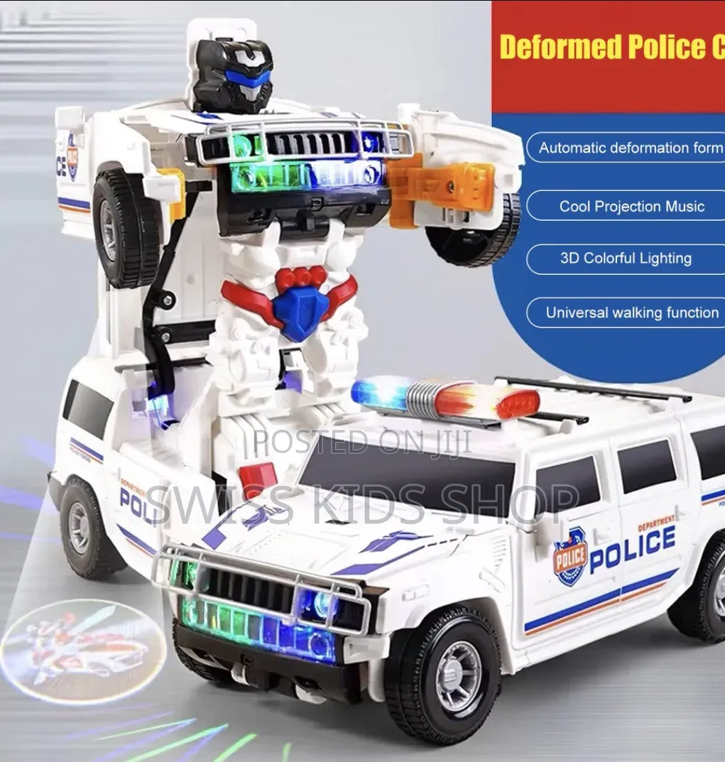 Police Transformer Robot Car