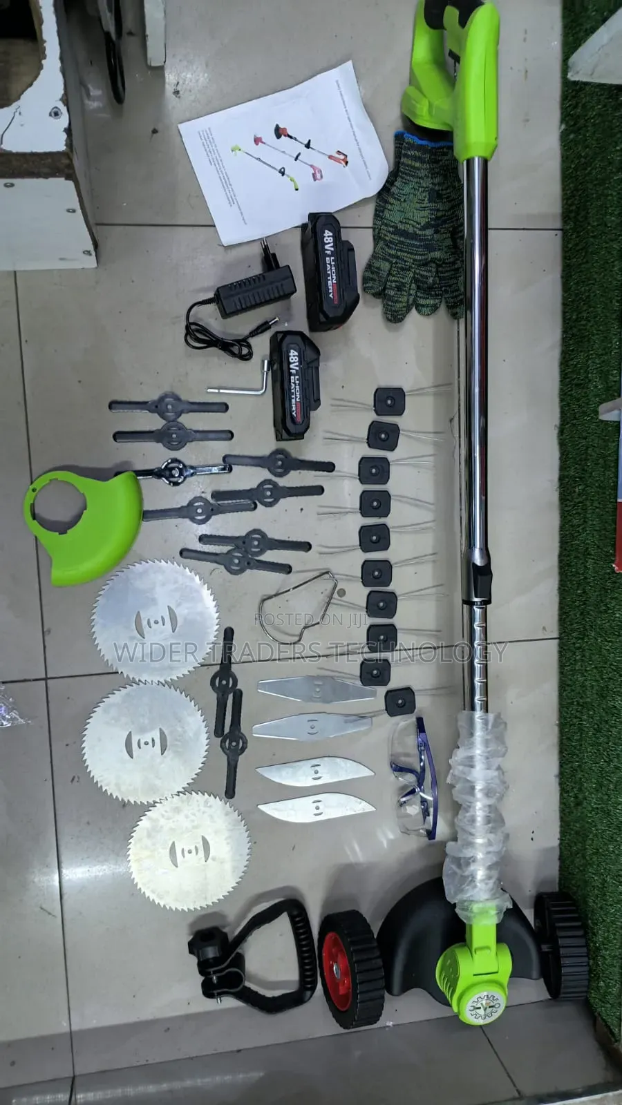 48V Cordless Electric Grass Trimmer and Brush Cutter Kit