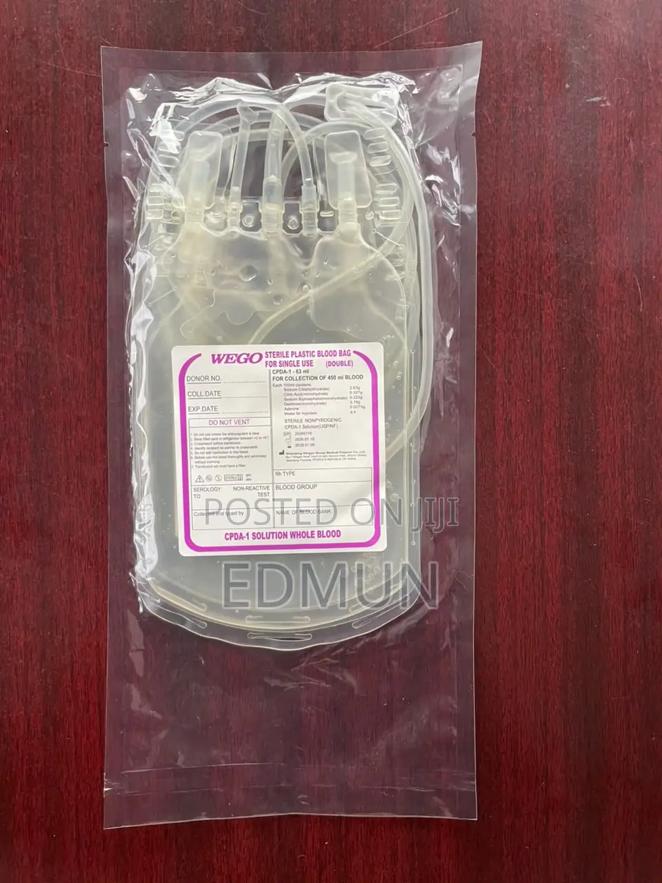Sterile Blood Bag 450ml CPDA-1 Blood Collection Bag