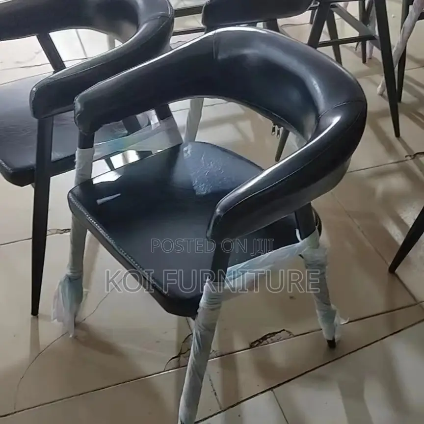 Dining Chairs; Round Back Leather Chair