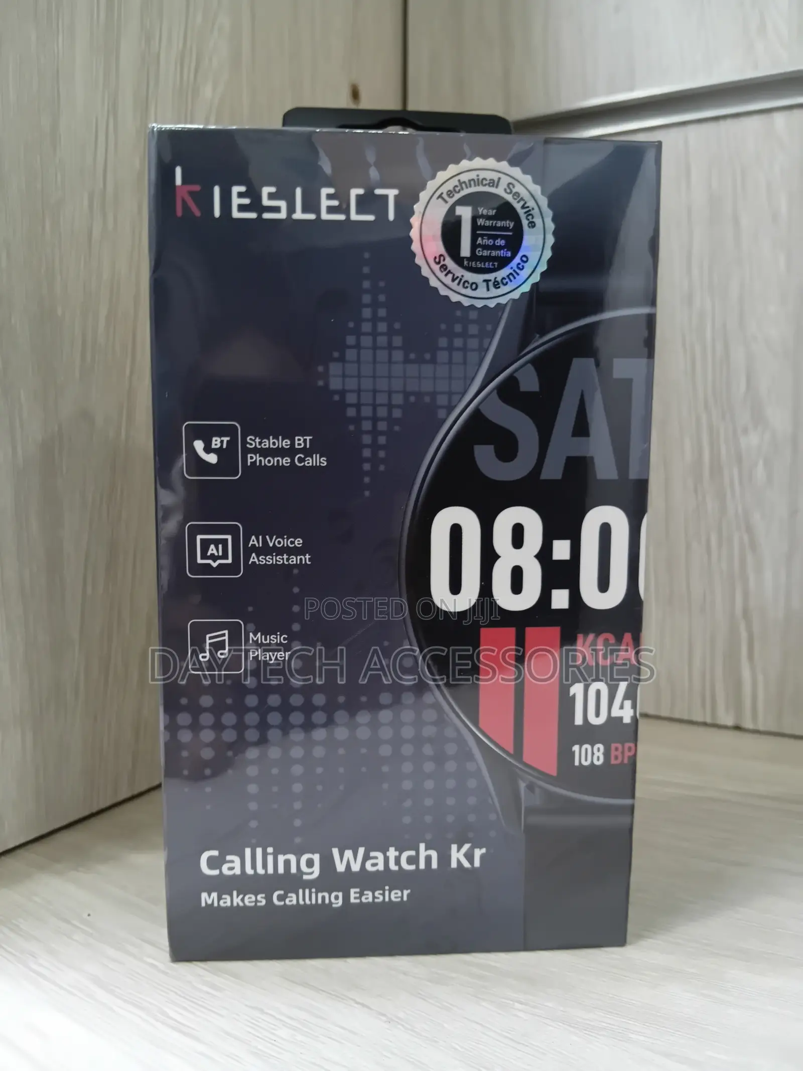 Kieslect Smart Calling Watch Kr in Black