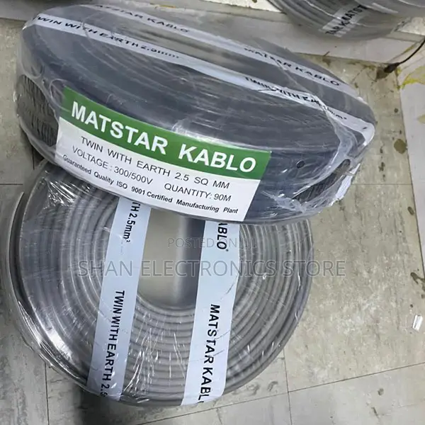 Grey Mat Star 2.5MM Twin and Earth Electrical Cable 90 Metres 3 Core