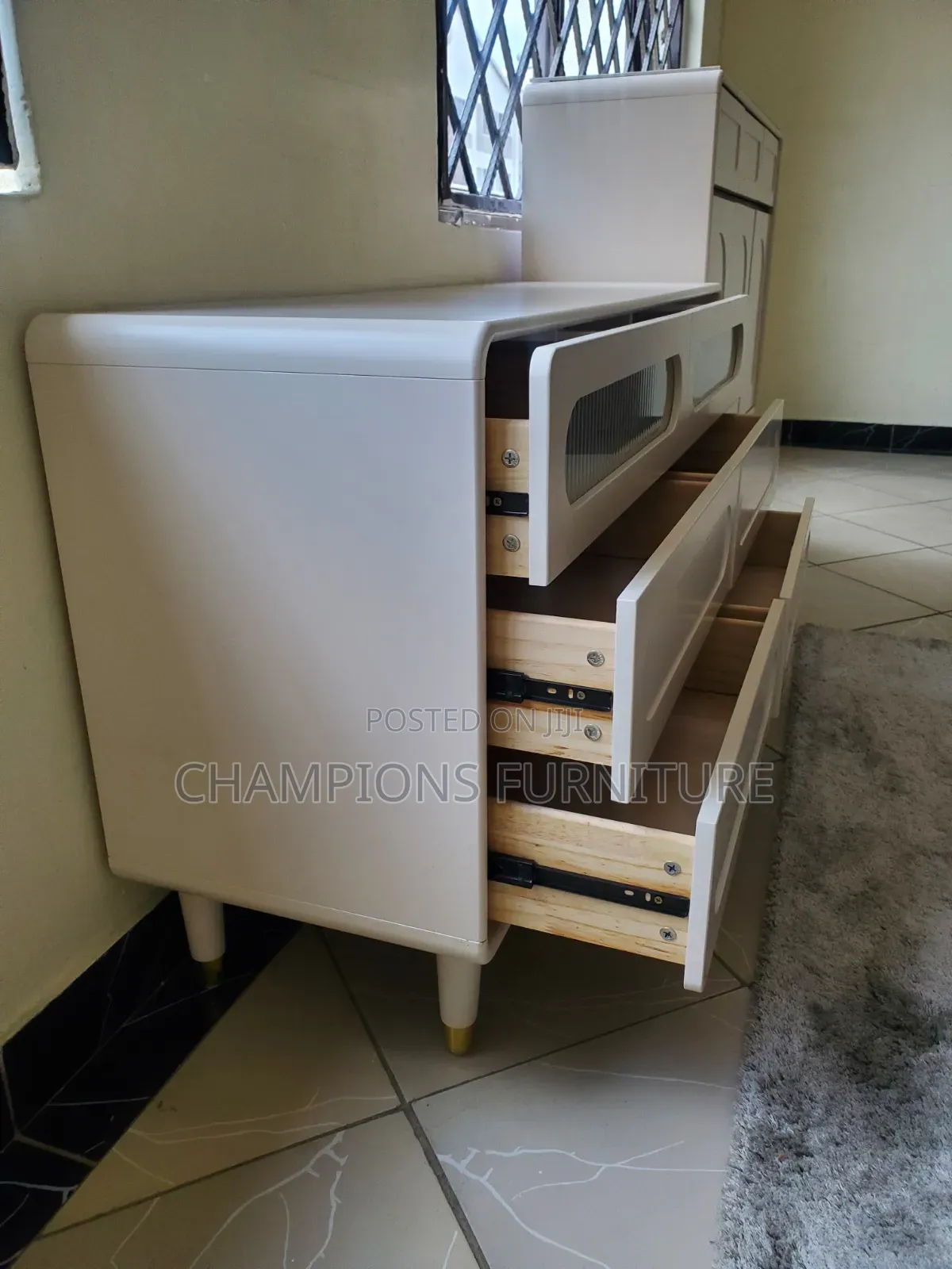 Fluted Glass Dresser