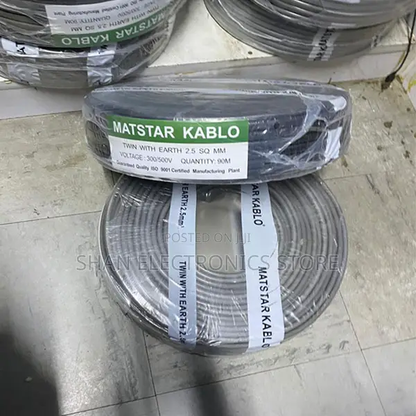 Heavy-Duty Insulation2.5mm300V/500VTwin With Earth Electrical Cable