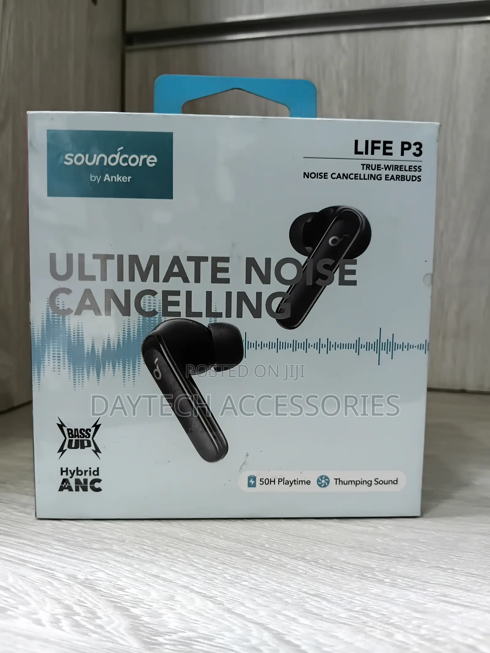 These Are Anker Soundcore Life P3 Earbuds With ANC.